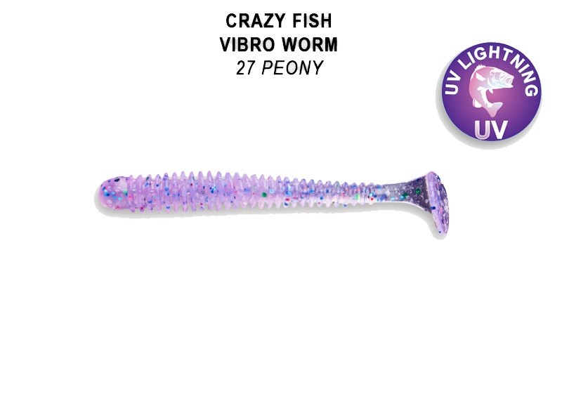Приманка Crazy Fish Vibro worm 3-50-27-6 - фото 1