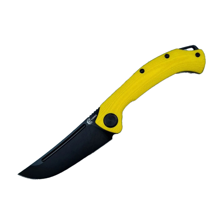 Нож ИП СЕМИНА Узбекский мал. складной ст.N690 рук.G10 желтый - фото 1