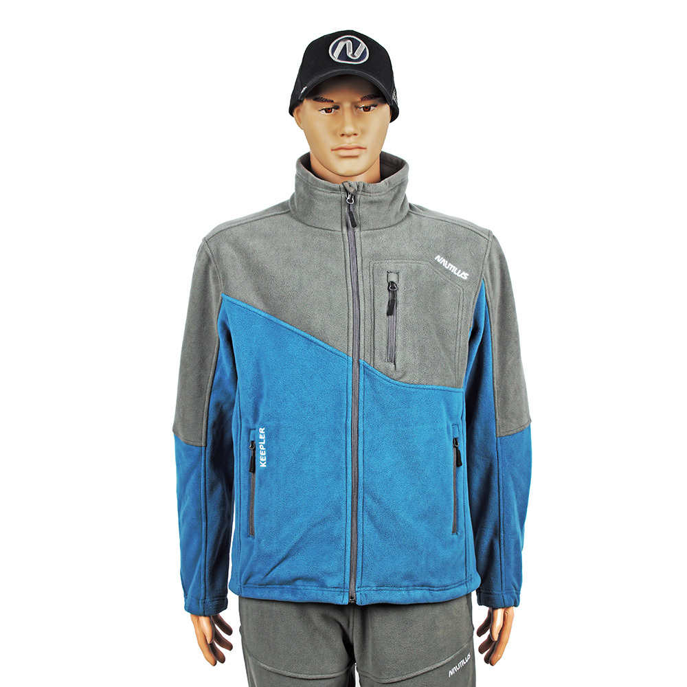 Джемпер Nautilus Keepler флисовый Grey/Blue с принтом - фото 1