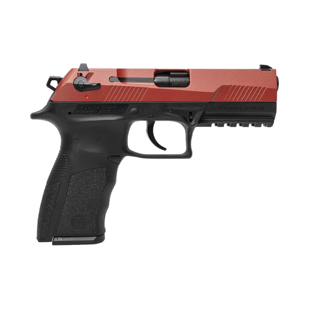 Пистолет АТА9 9x19мм Red красный затвор черная рамка - фото 1