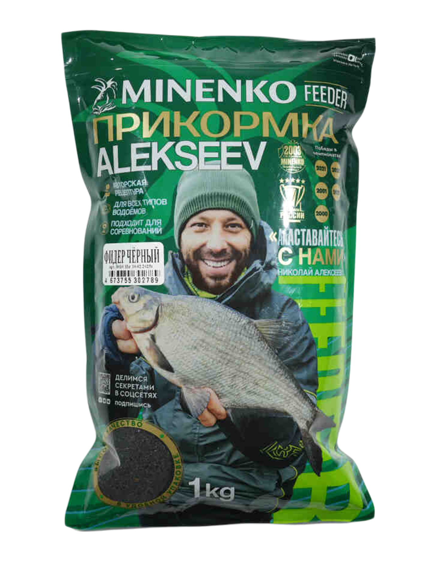 Прикормка MINENKO Feeder Alekseev Фидер чёрный Com - фото 1