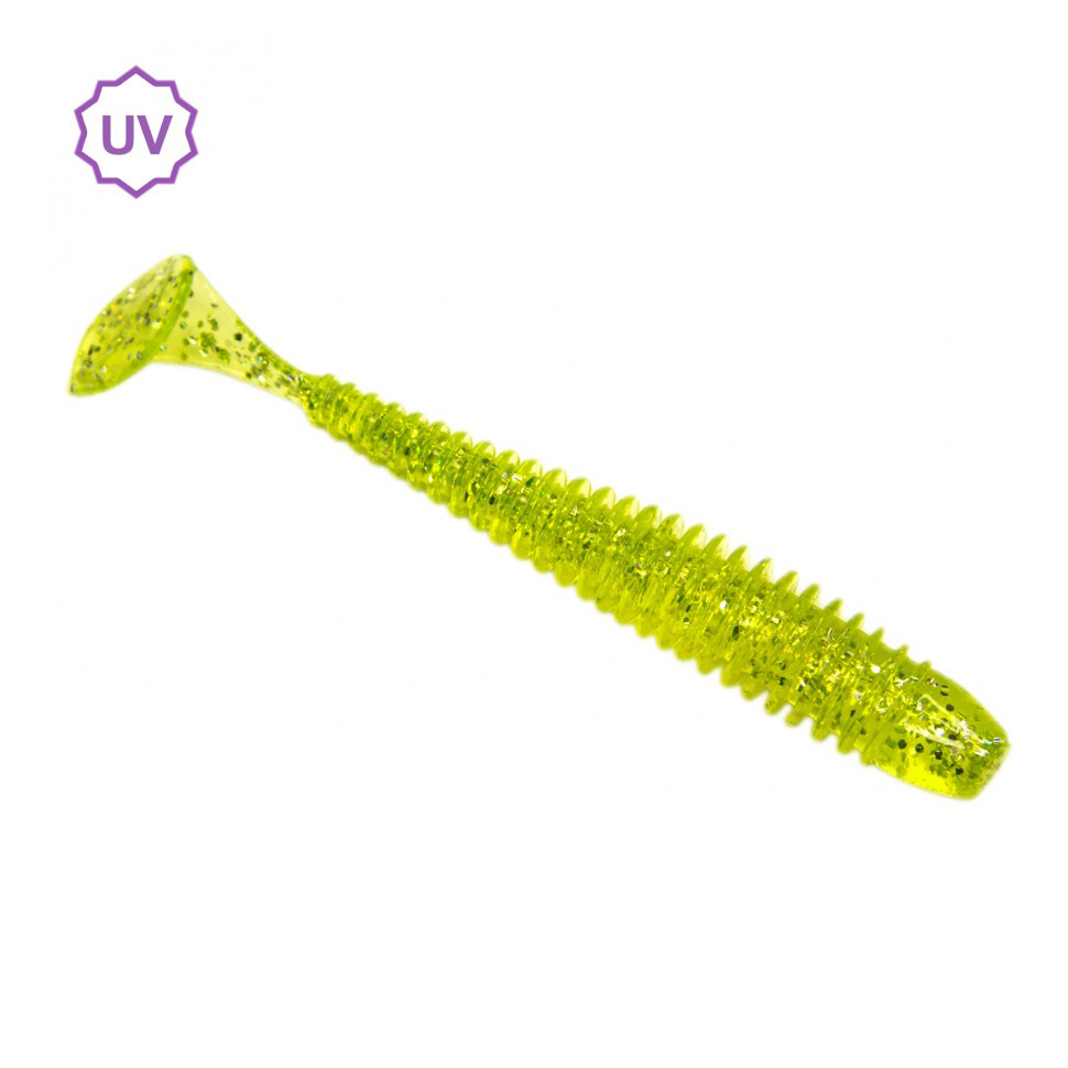 Приманка ESOX Swinky 2,9" 73мм цв.FK014 Lime Chartreuse уп.7шт - фото 1