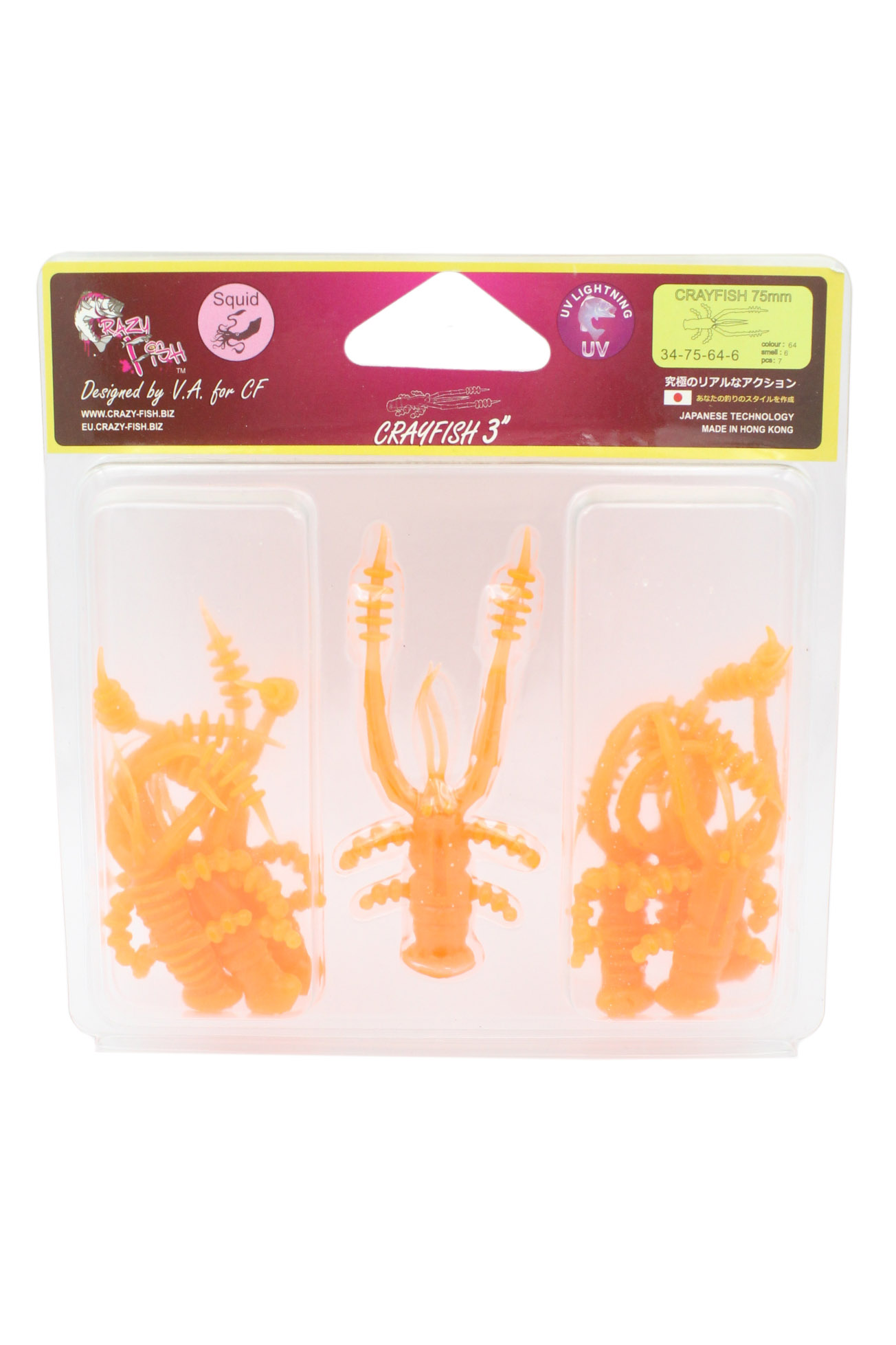 Приманка Crazy Fish Crayfish 3" 34-75-64-6 - фото 1