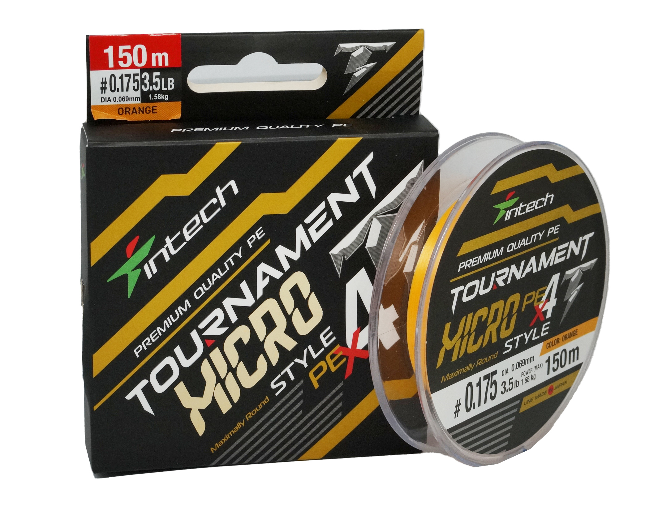 Шнур Intech Tournament micro style PE X4 150м 0,175 3,5lb 1,58кг - фото 1