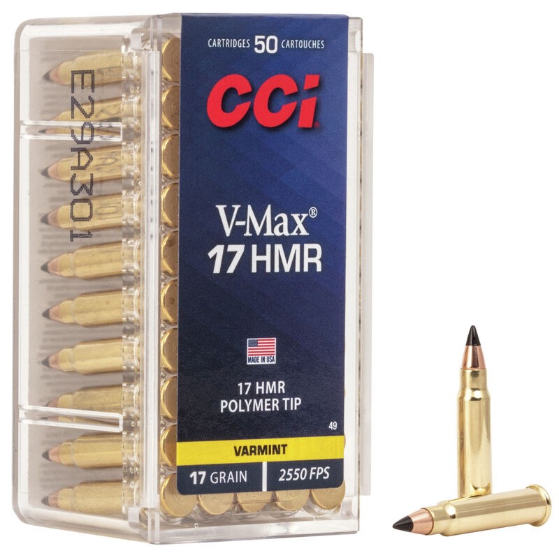 Патрон 17HMR CCI V-MAX Polimer TIP 1,1гр (50 шт) - фото 1