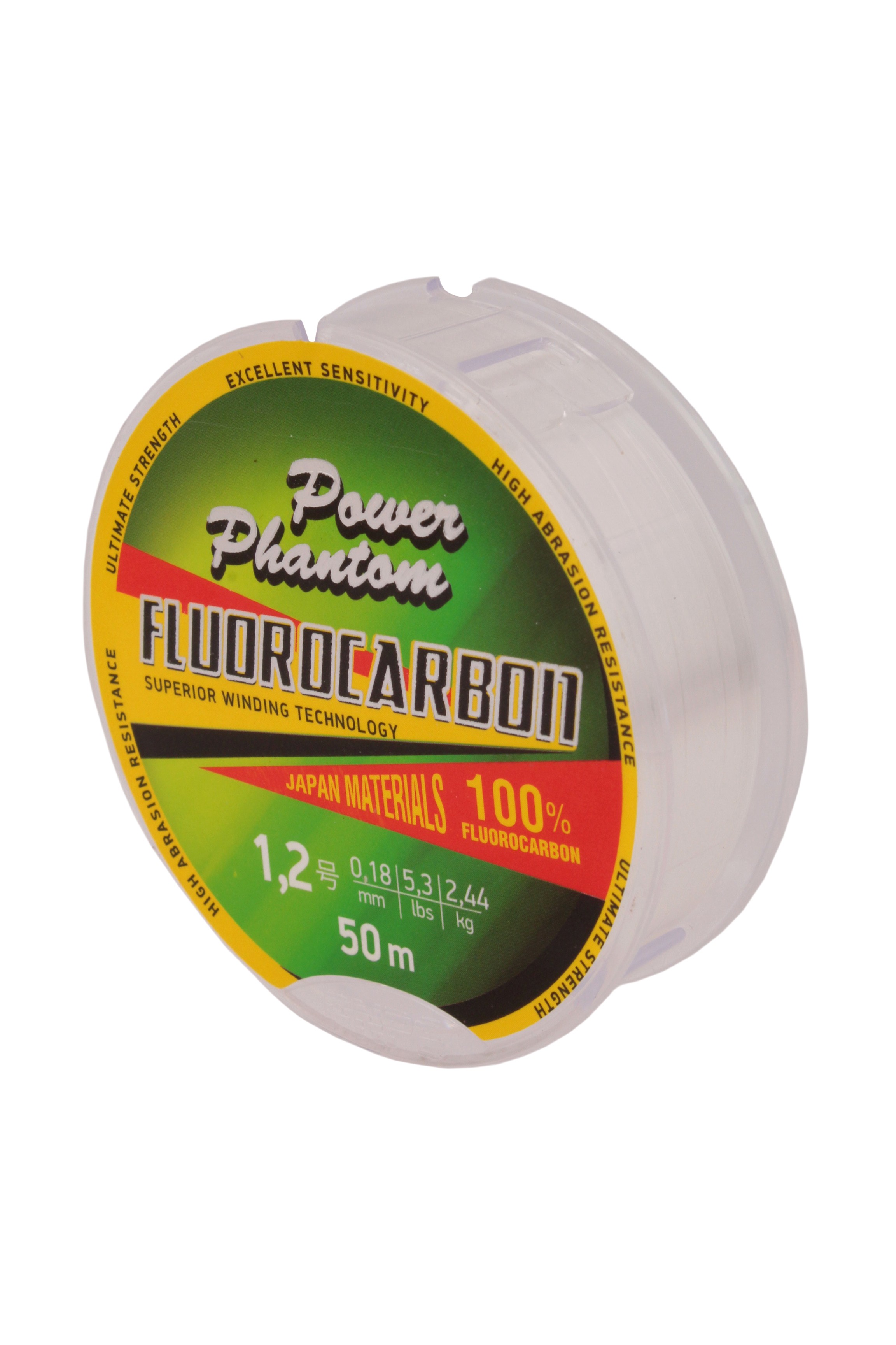 Леска Power Phantom fluorocarbon 50м 1.2 0.18мм 2.44кг - фото 1