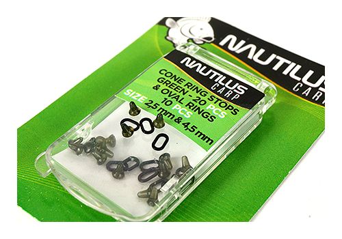 Стопор конический Nautilus Cone ring stops with oval ring green - фото 1