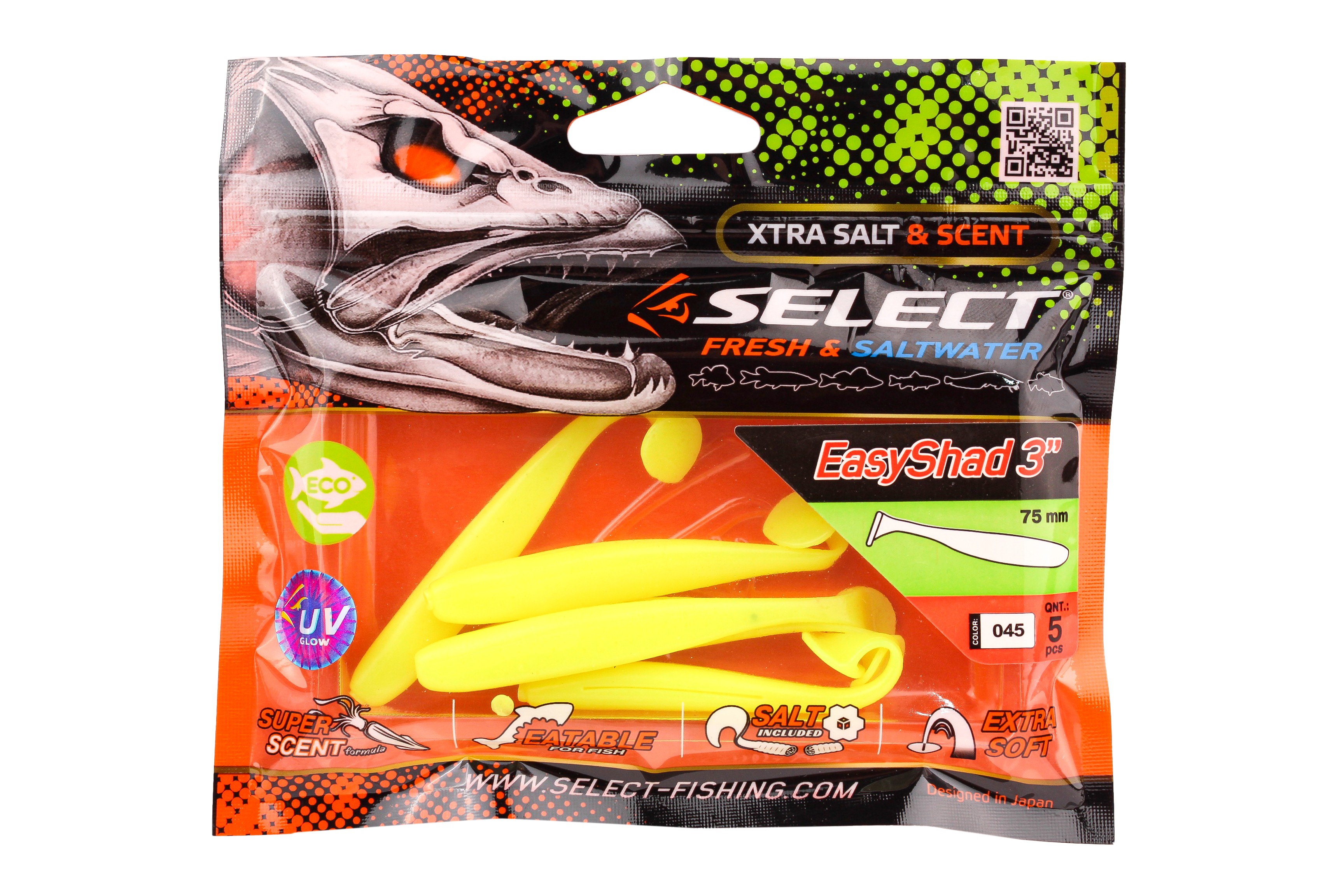 Приманка Select Easy Shad 3" цв. 045 уп 5шт - фото 1