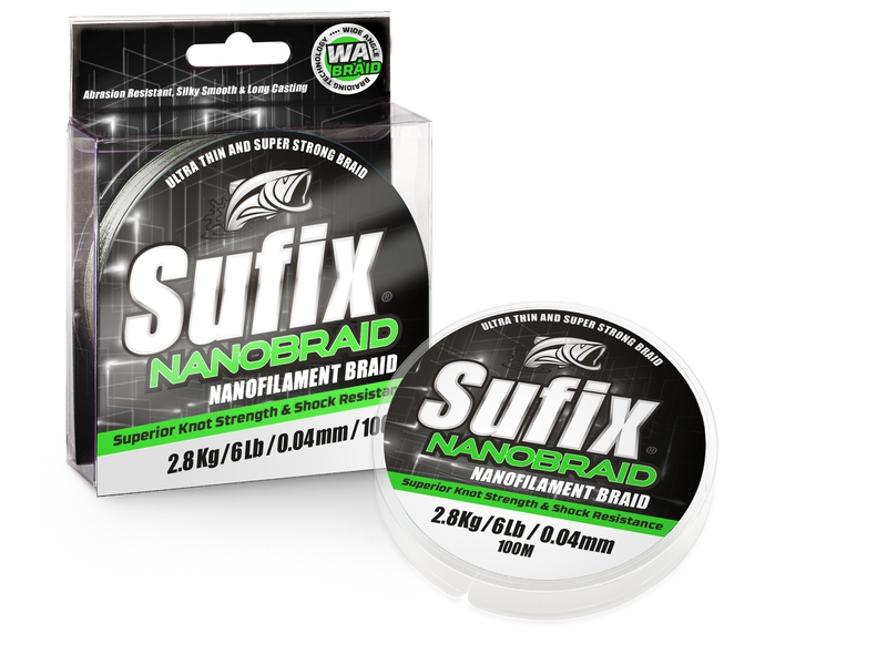 Шнур Sufix Nano Braid зеленый камуфляж 100м 0,08мм 3,7кг - фото 1