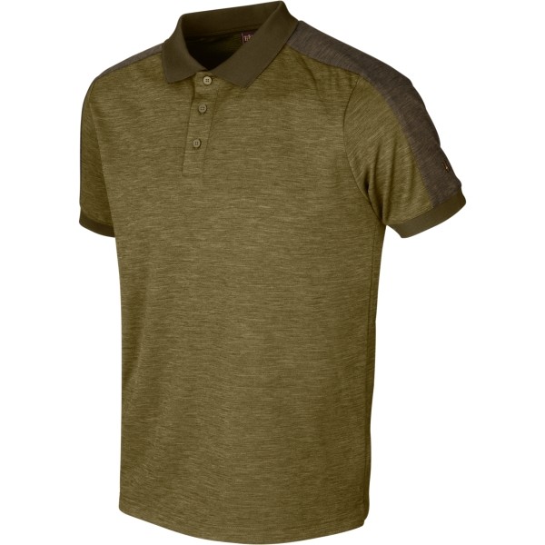 Футболка Harkila Tech polo dark olive/willow green  - фото 1