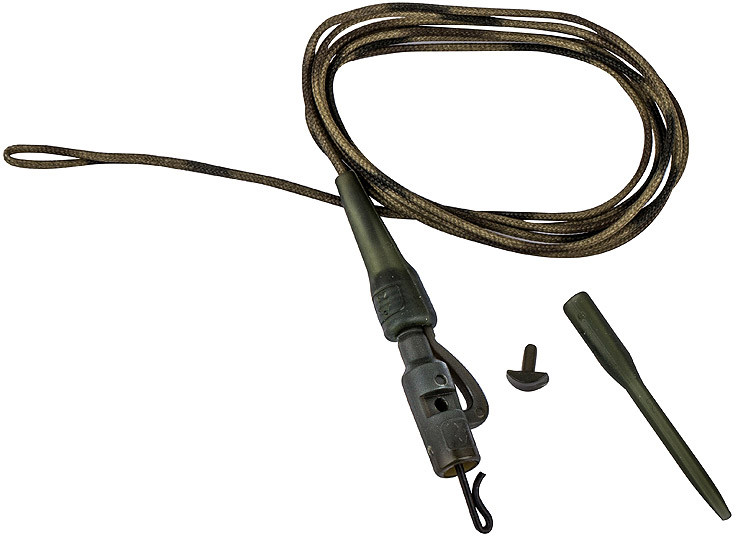 Оснастка Prologic Safetly clip QC swivel hollow leader 80cm 45lbs 3шт - фото 1