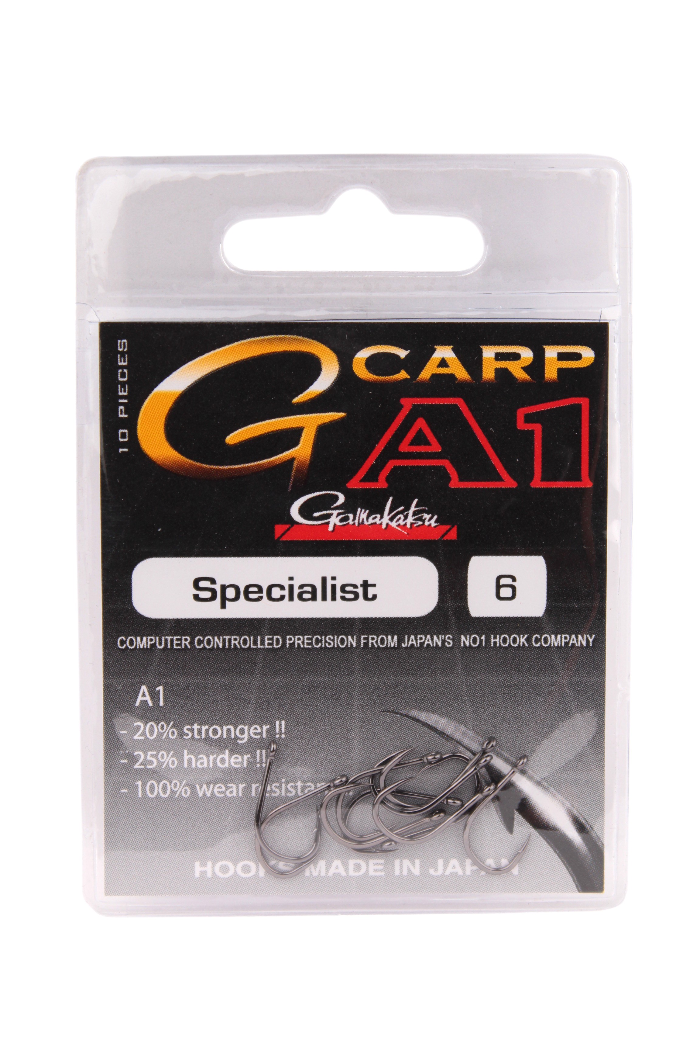 Крючок Gamakatsu A1 G-Carp Specialist Hook №6 уп.10шт - фото 1