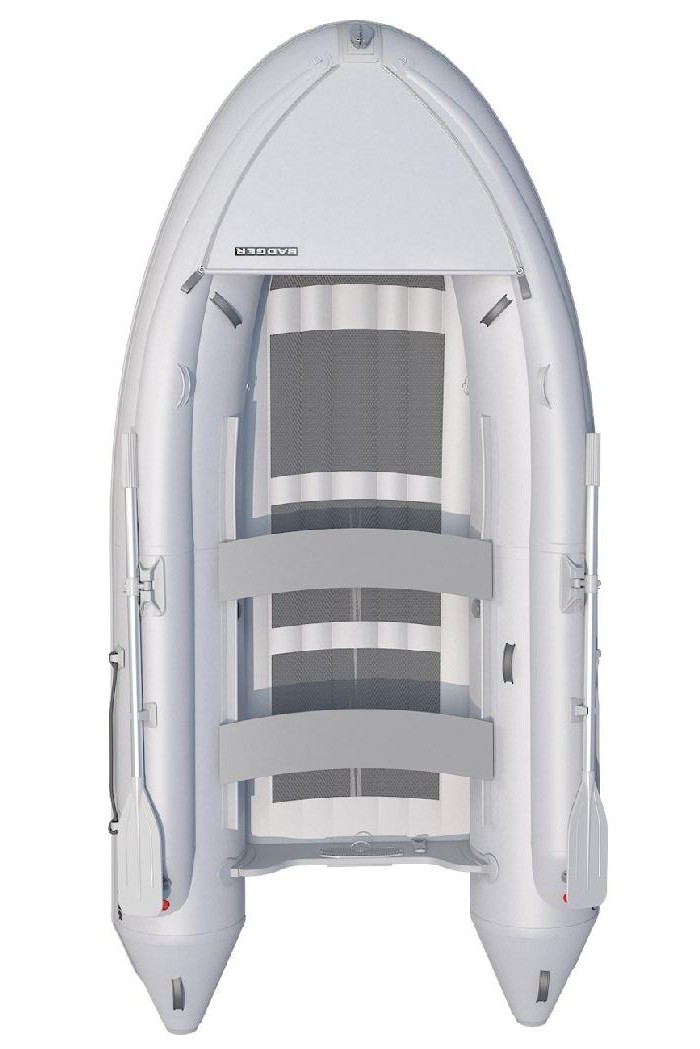 Лодка Badger Air Line 420 НДНД с штормовым бортом серый - фото 1