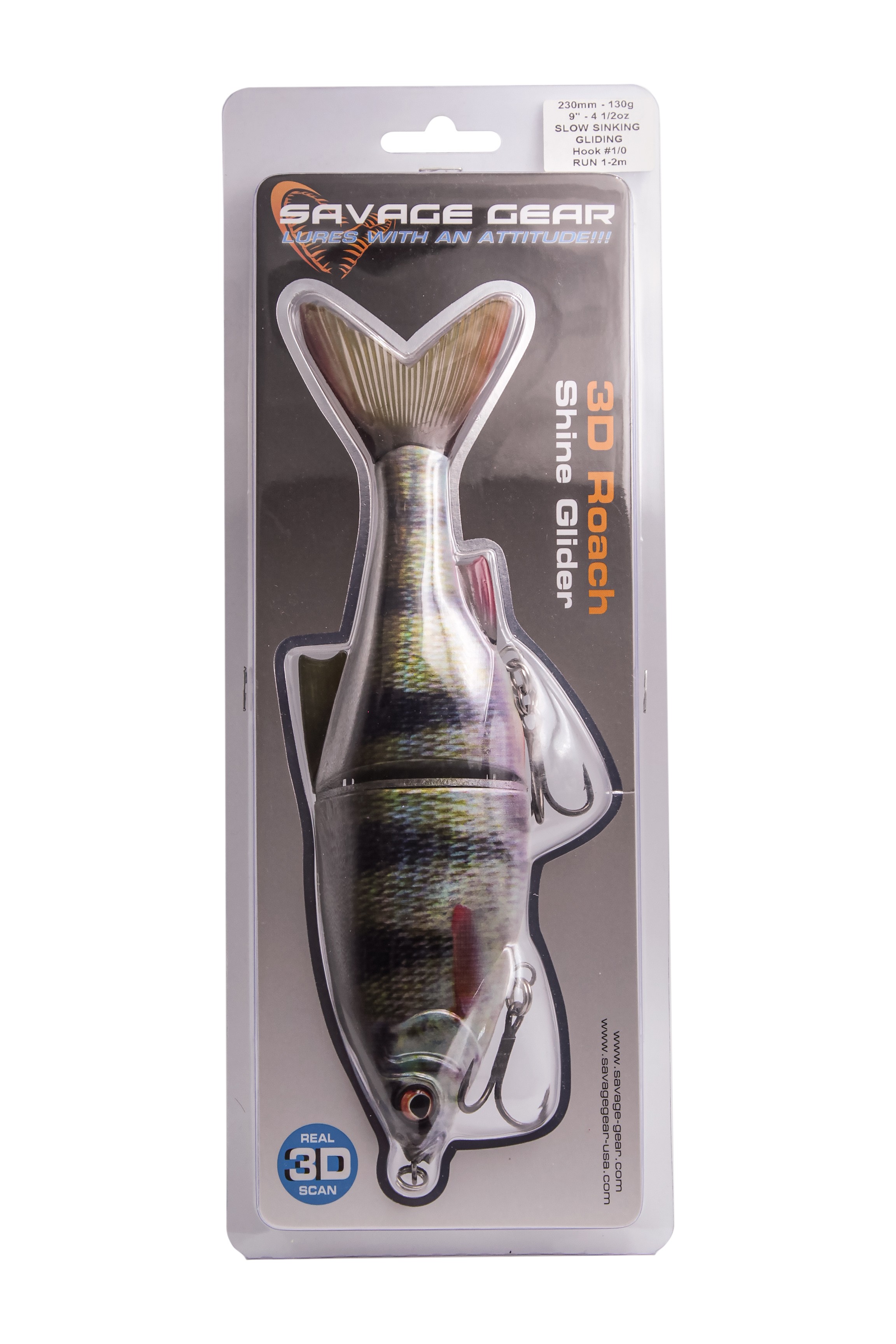 Приманка Savage Gear 3D Roach Shine Glider 23см 130гр SS 03-Perch - фото 1