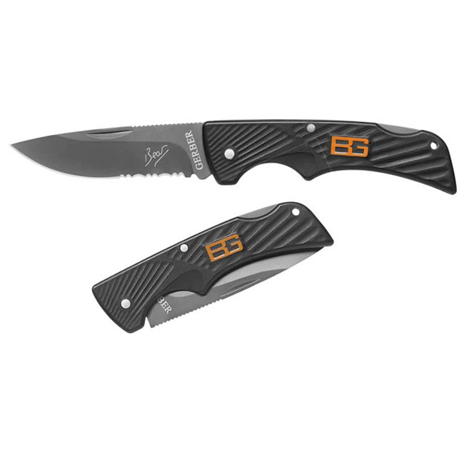 Нож Gerber 2015 Bear Grylls Compact Scout Drop Poin Serrated складной - фото 1