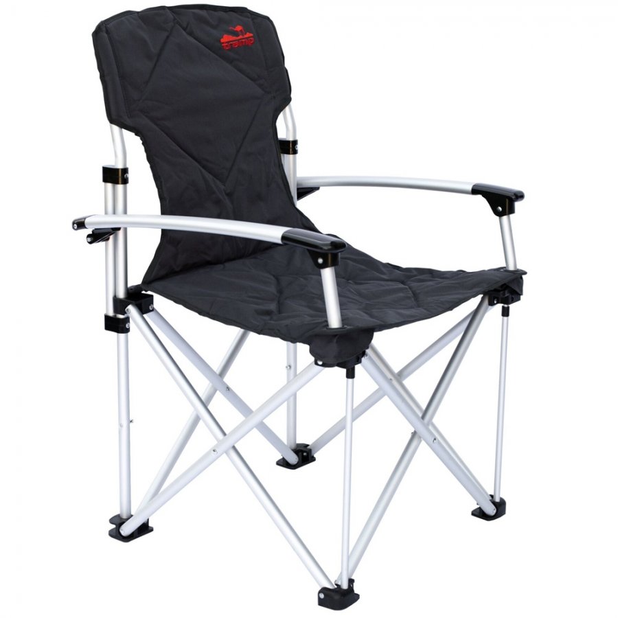 Кресло Tramp раскладное с жесткими подлокотниками  алюминий - фото 1