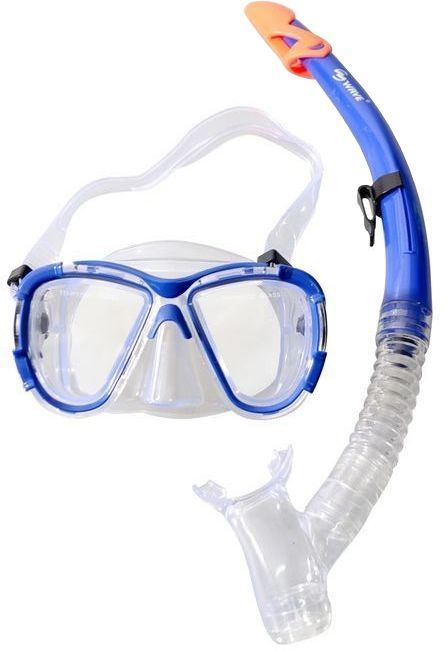 Набор Wave MS-1311S58 маска трубка PVC blue - фото 1
