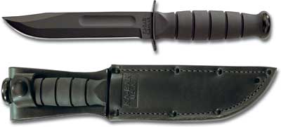 Нож Ka-Bar 1256 Short Black USMC сталь 1095 рукоять кратон