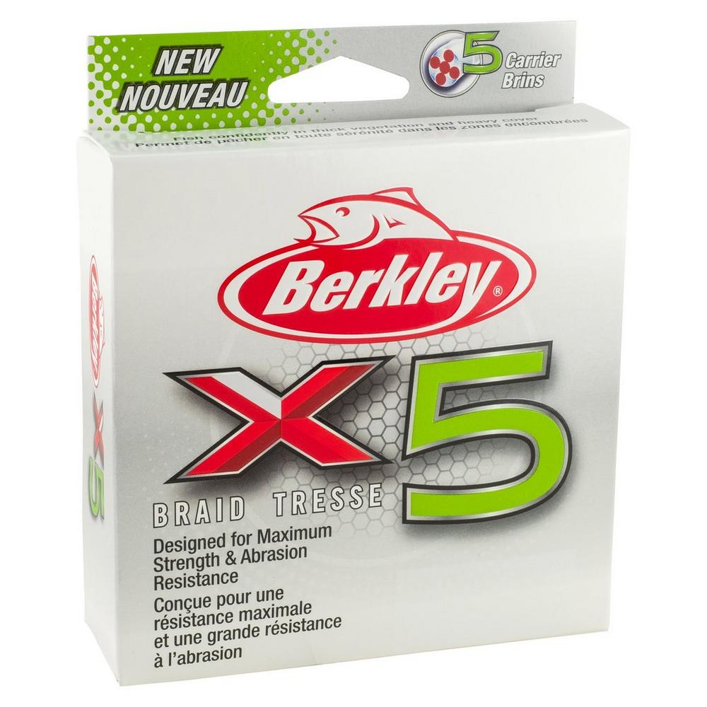 Шнур Berkley X5 BFS8-22 LVGRN 150м 10мм - фото 1