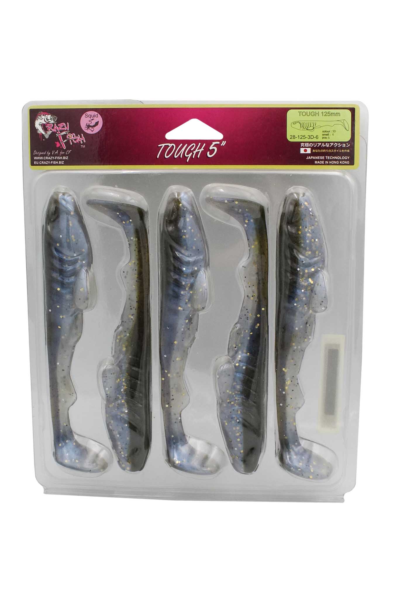 Приманка Crazy Fish Tough 5'' 28-125-3D-6