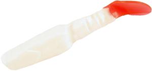 Приманка Manns виброхвост Stalker 5,5см белый с красным хвостом 1/20 - фото 1