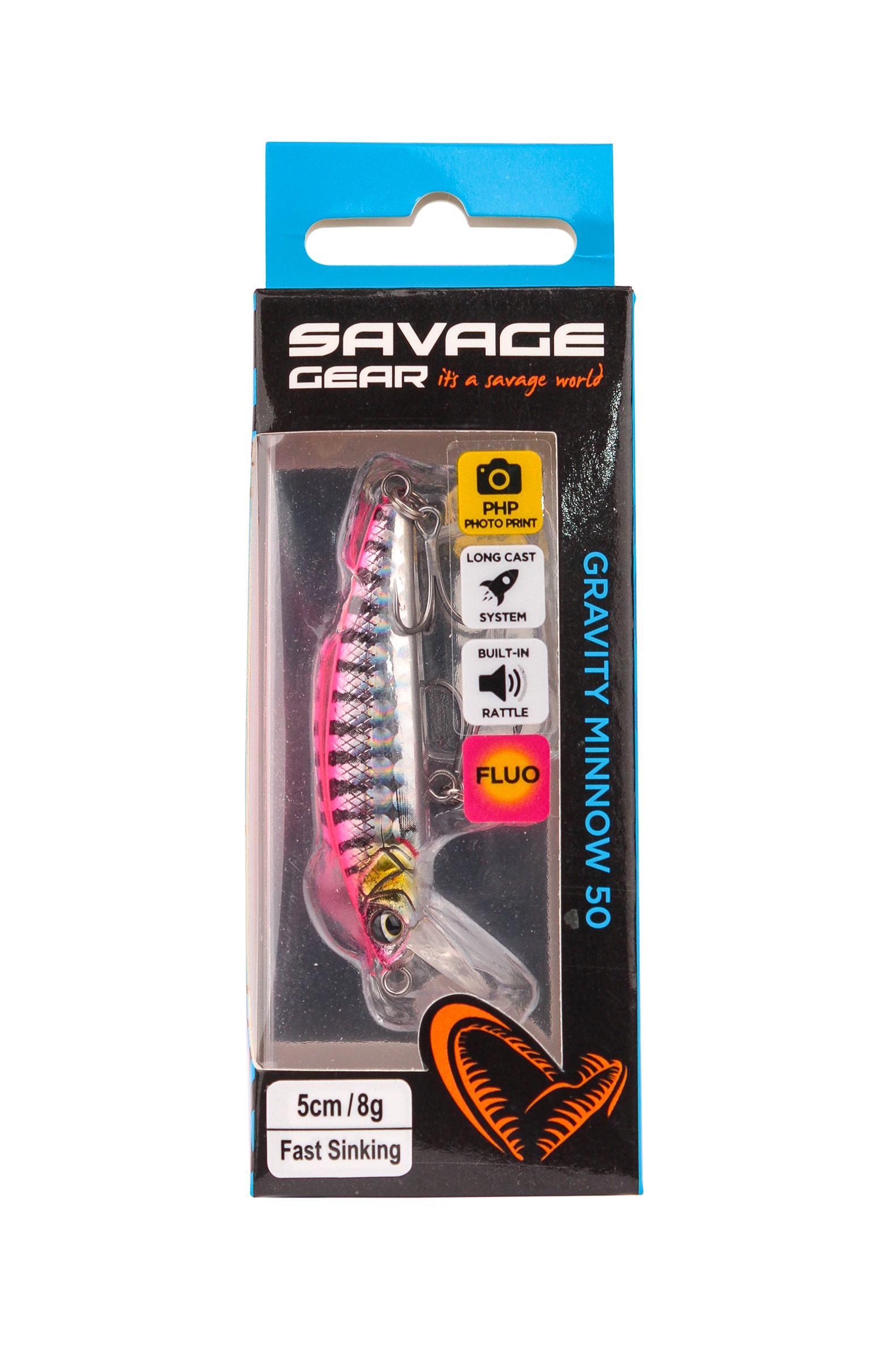 Воблер Savage Gear gravity  minnow 5см 8гр fast sinking pink barracuda PHP - фото 1