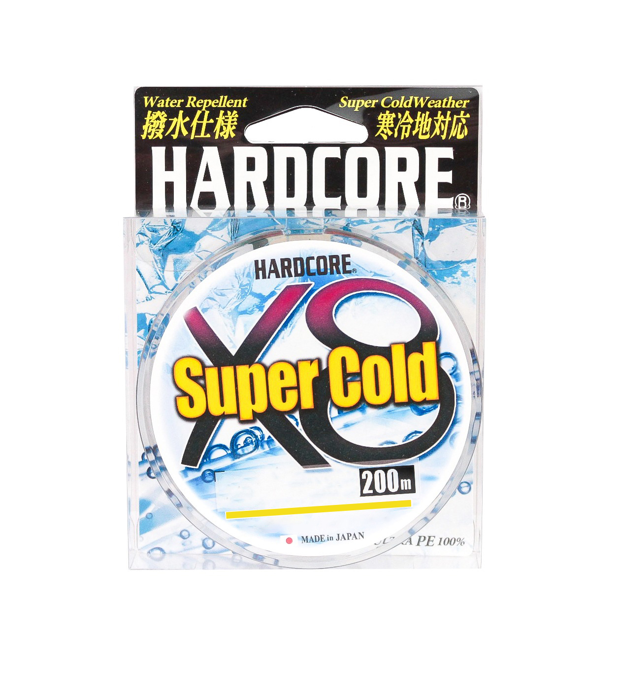 Шнур Yo-Zuri Duel Hardcore Super Cold X8 1,5 0,21мм 200м hi-vis yellow - фото 1