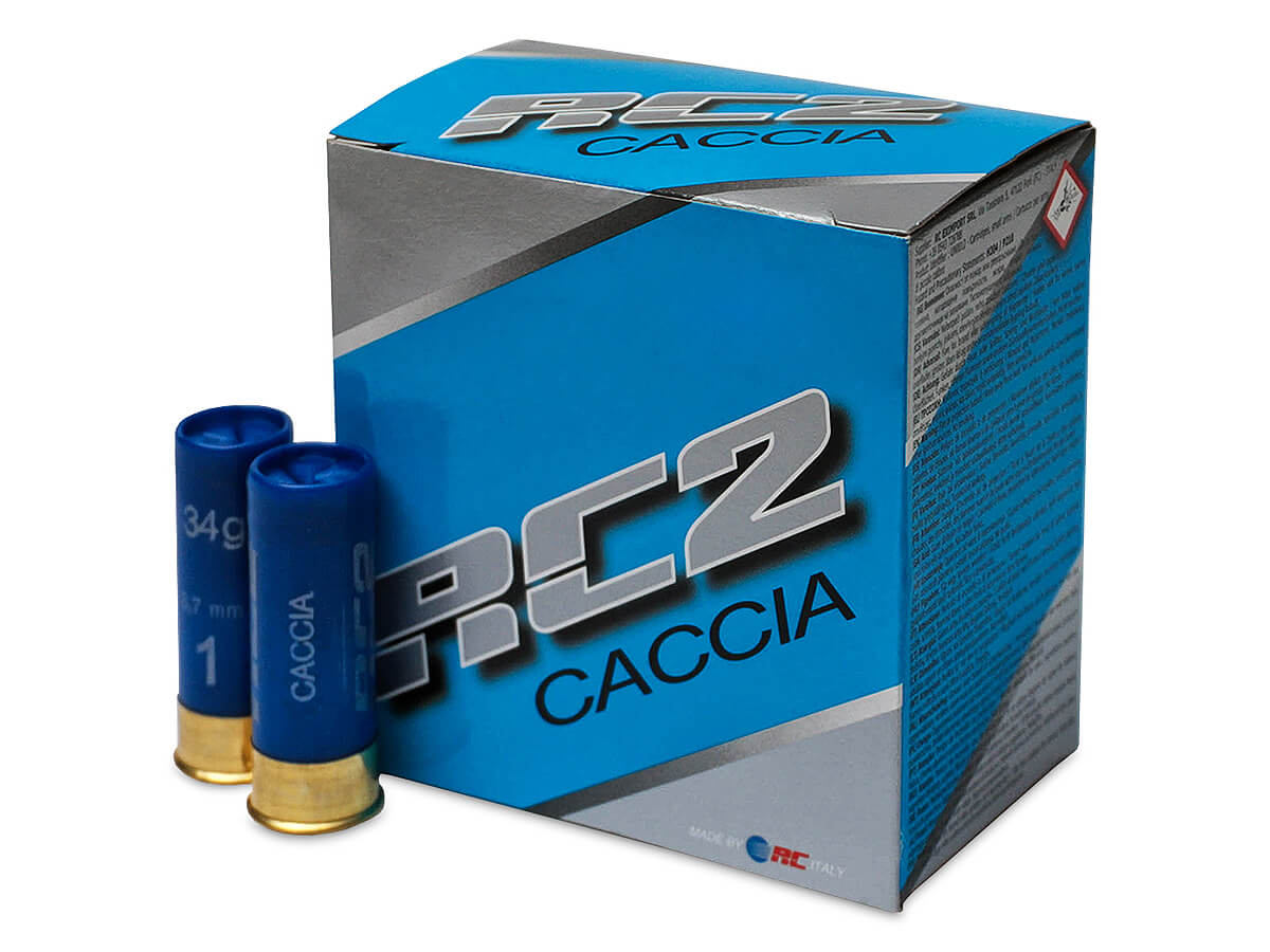 МП Патрон дробовой RC 2 Caccia кал. 12/70 № 8 (2,3 мм) 34 гр. уп. 25 шт. - фото 1