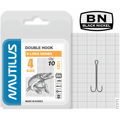 Крючок Nautilus Sting double 3XL SSD 1201 двойник №4 - фото 1
