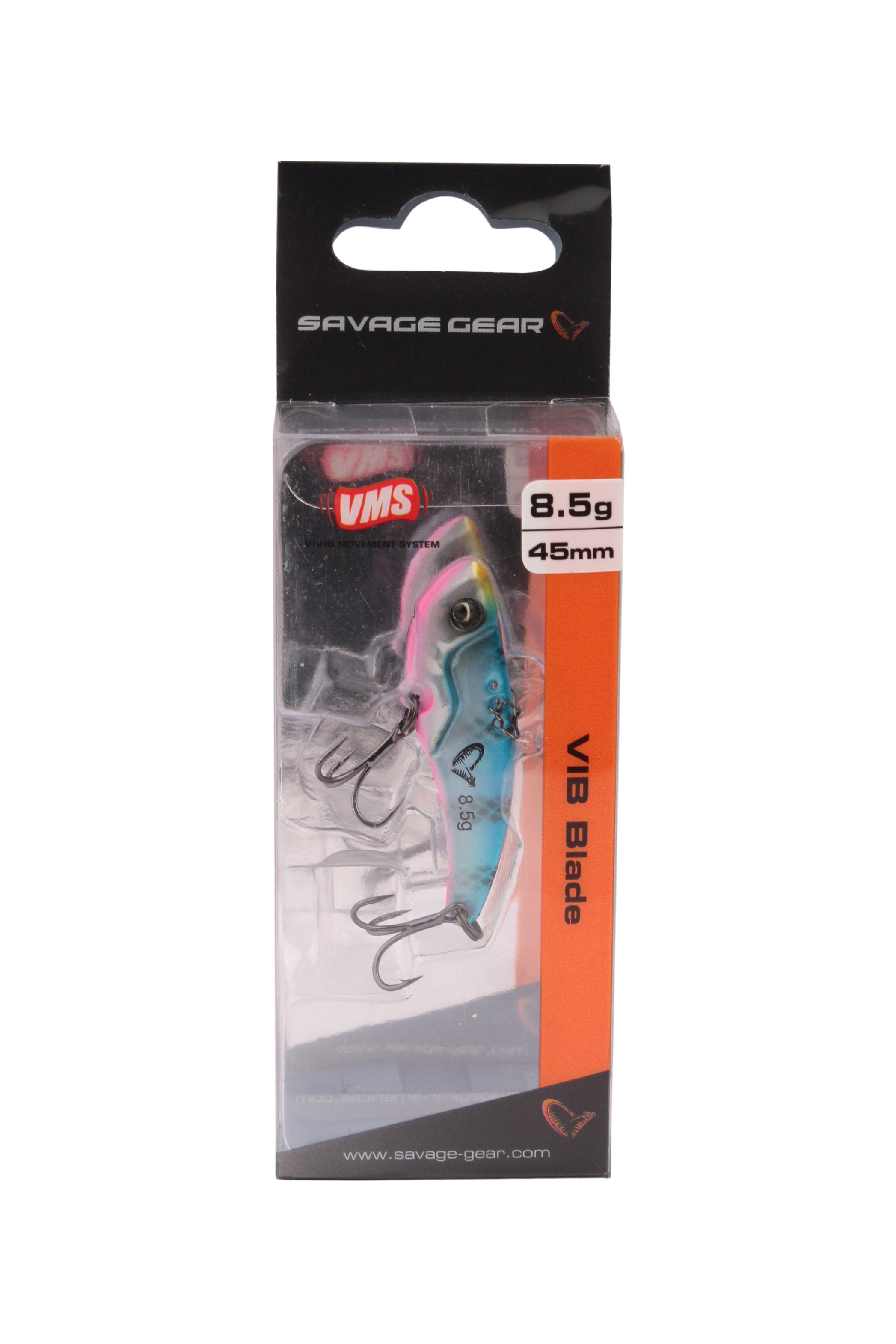 Блесна Savage Gear Vib Blade 4,5см 8,5гр blue pink stripes - фото 1