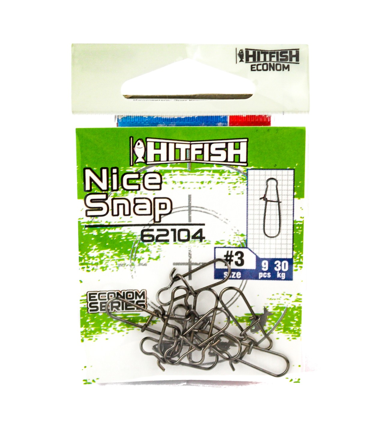 МП Застежка HITFISH Econom Series Nice snap 62104 -3 (30 kg) 9 pcs - фото 1