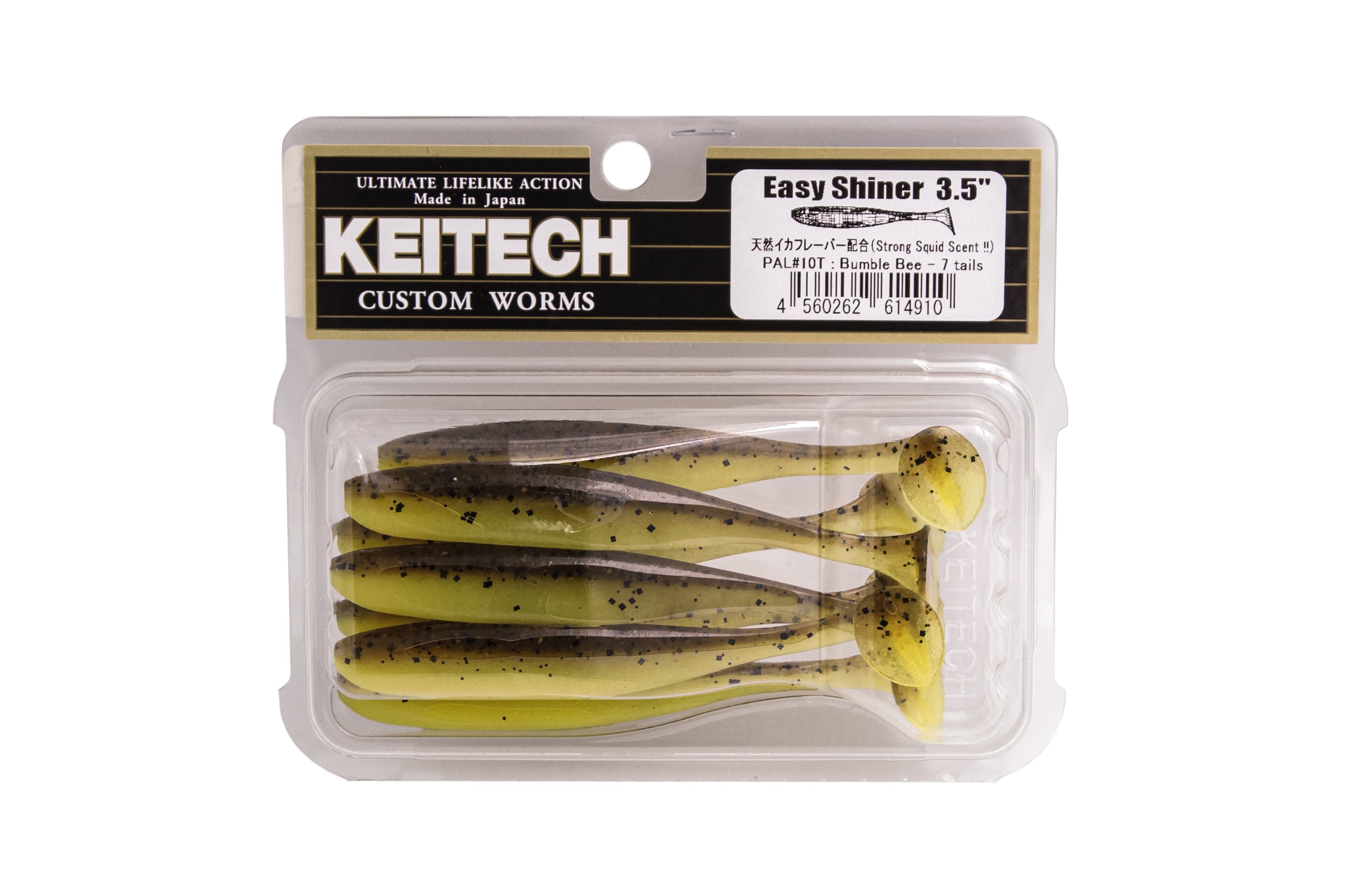 Приманка Keitech виброхвост Easy shiner 3,5" PAL10 Bumble Bee - фото 1