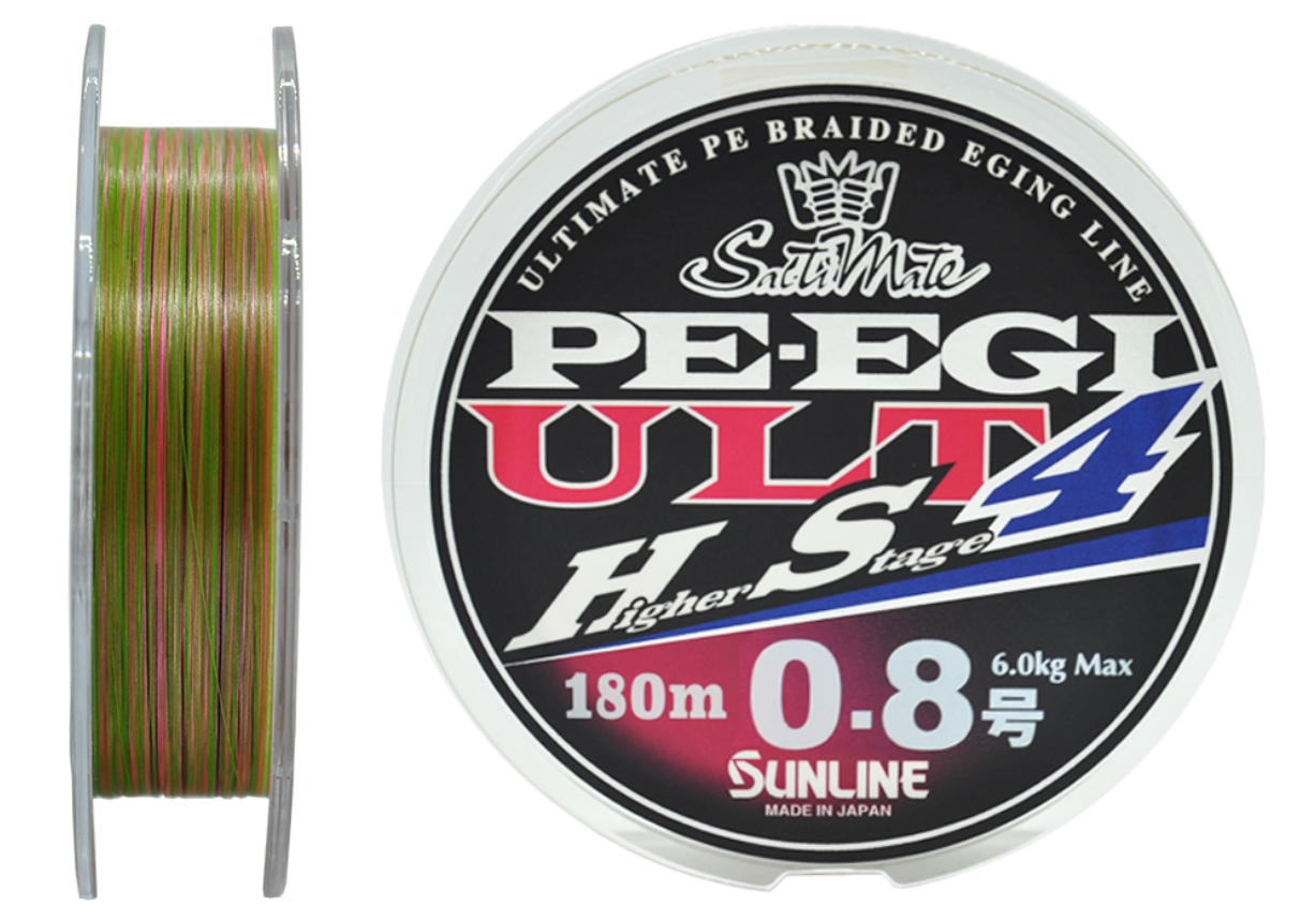 Шнур Sunline PE EGI ULT HS8  0,8/6,0кг 180м Multi Color - фото 1