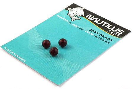 Бусина Nautilus Soft Beads 6 мм mud brown - фото 1