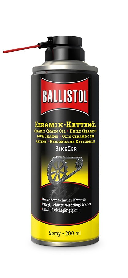 МП Масло керамическое Ballistol BikeCer спрей 200мл для велосипедных цепей - фото 1