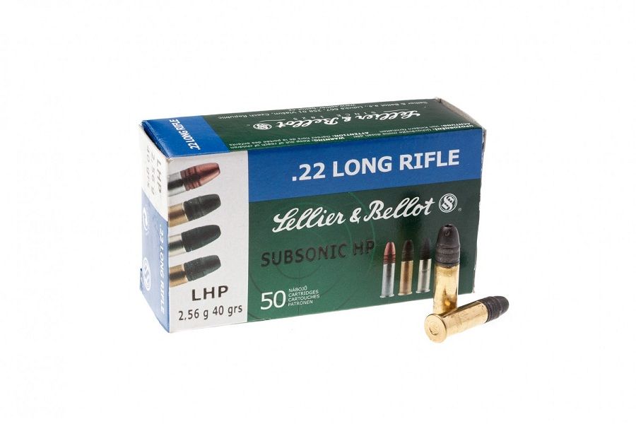 Патрон 22 LR Sellier&Bellot 2,60г Subsonic LHP (50шт) - фото 1