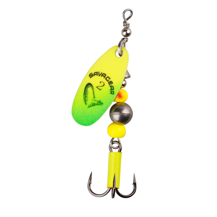 Блесна Savage Gear Caviar Spinner №2 6g 07-fluo yellow/chartreuse - фото 1