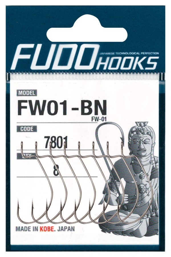Крючки Fudo FW01-BN 7801 BN офсетные № 5/0 4шт. - фото 1
