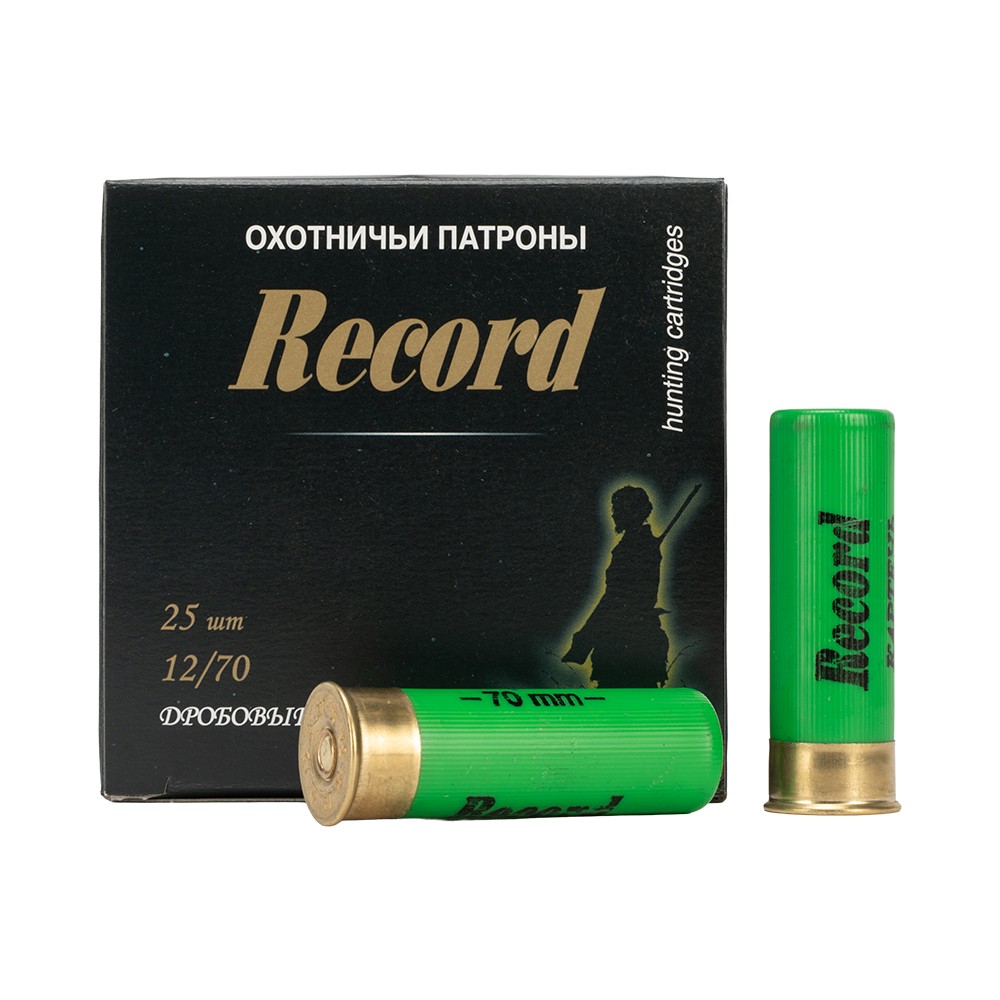 МП Патрон "Рекорд" 12/70 картечь 7,15 32г. NEW (пачка 25 шт.) (в коробке 250 шт. - фото 1