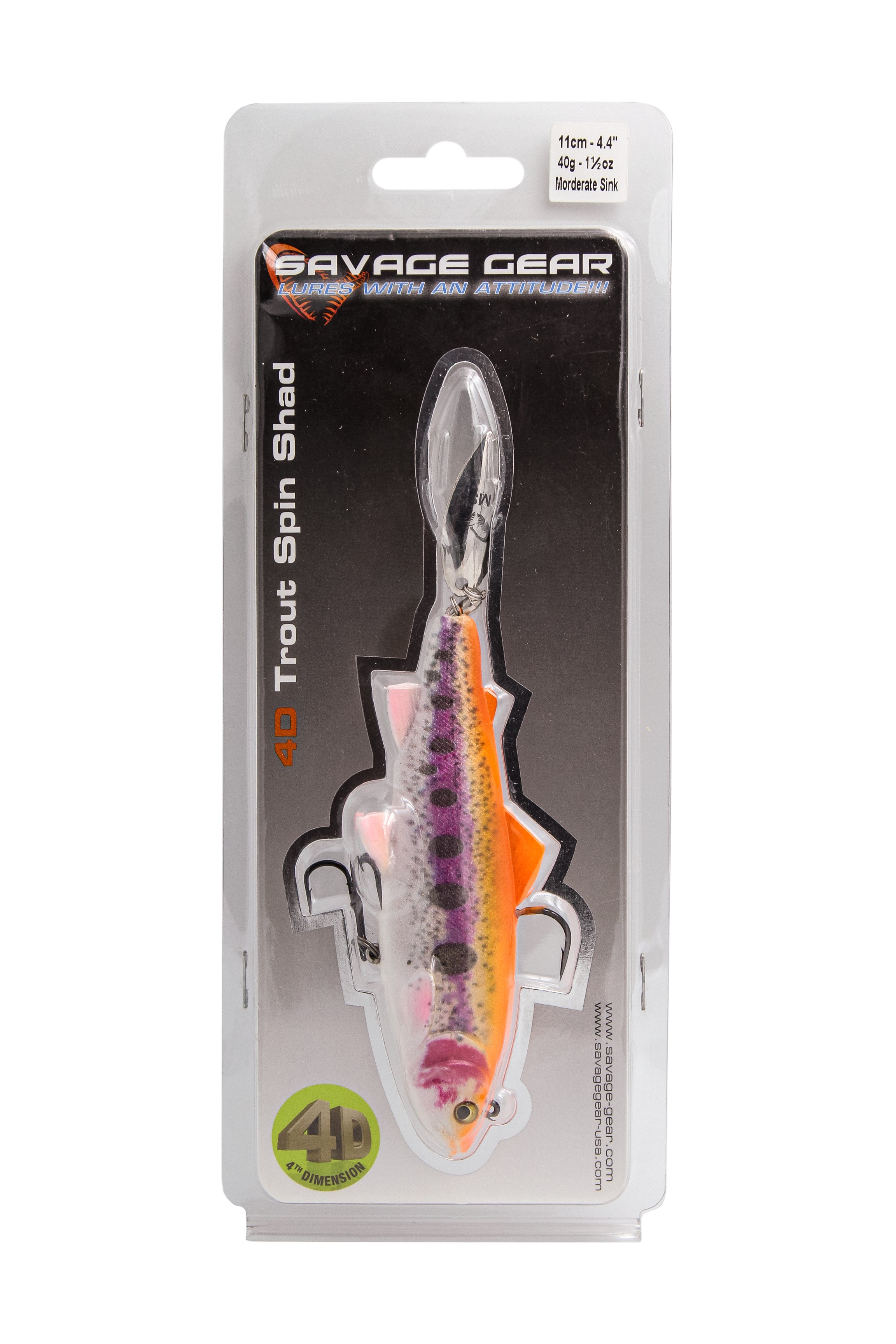 Приманка Savage Gear 4D Trout rattle shad 11см 40гр MS 02 golden albino - фото 1