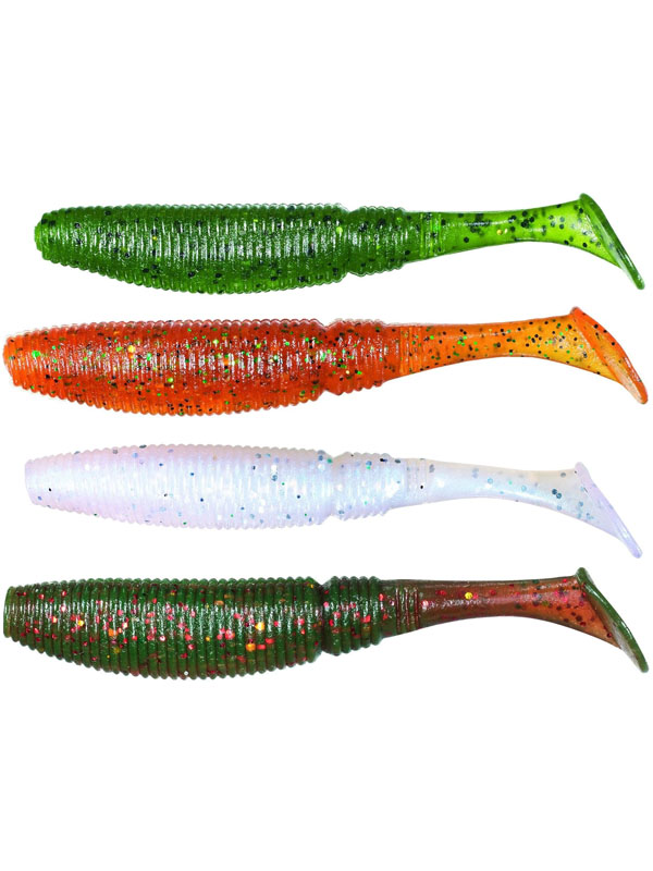 Приманка Sakura виброхвост Slit Shad 75-3 020+044+029+040 Mix P&Z 1/15