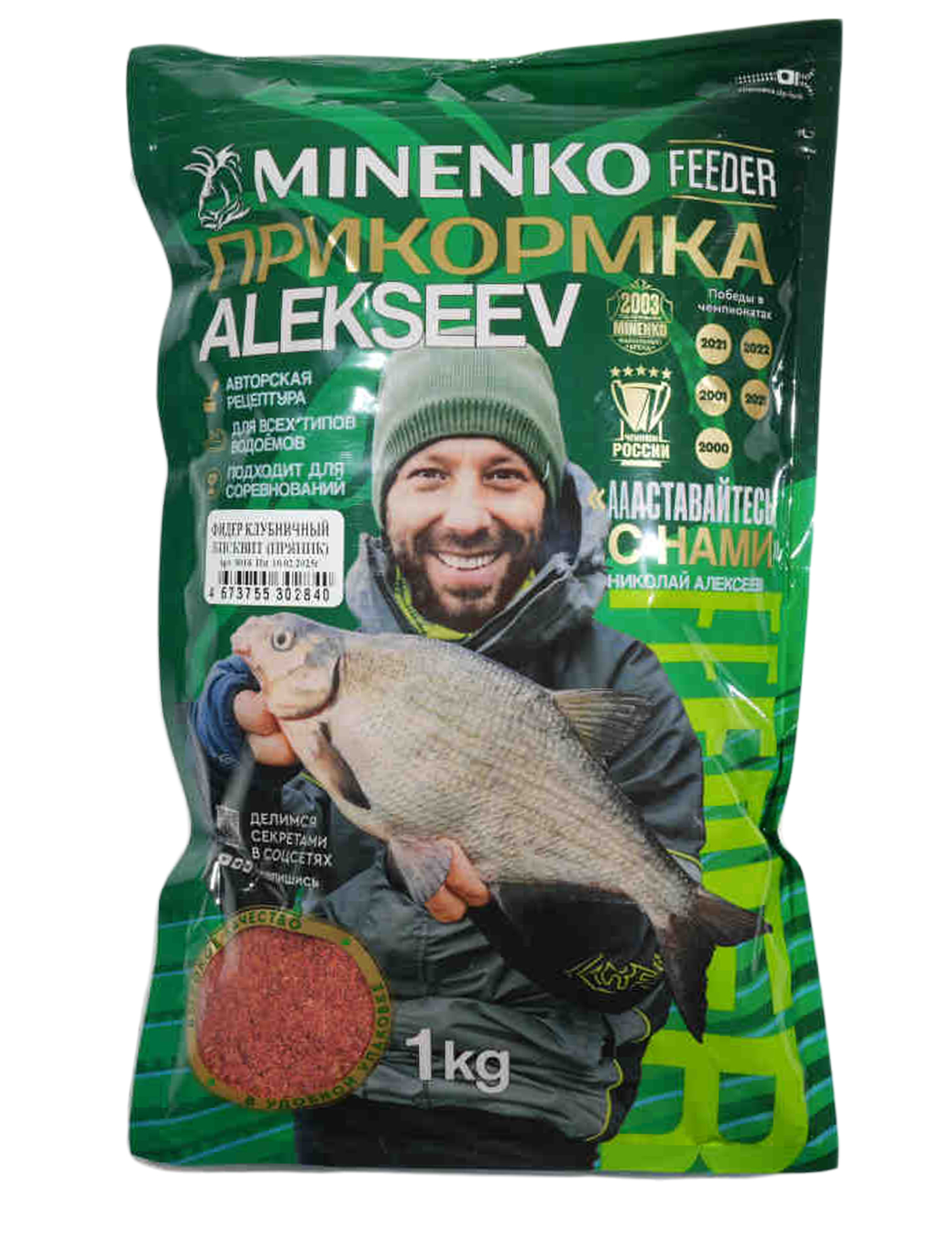 Прикормка MINENKO Feeder Alekseev Клубничный бисквит Com - фото 1