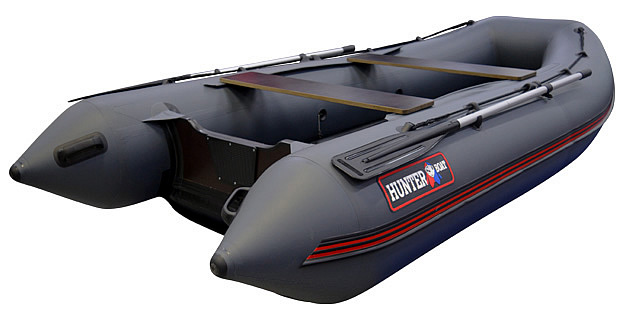 Лодка Хантер 330А НДНД серый - фото 1