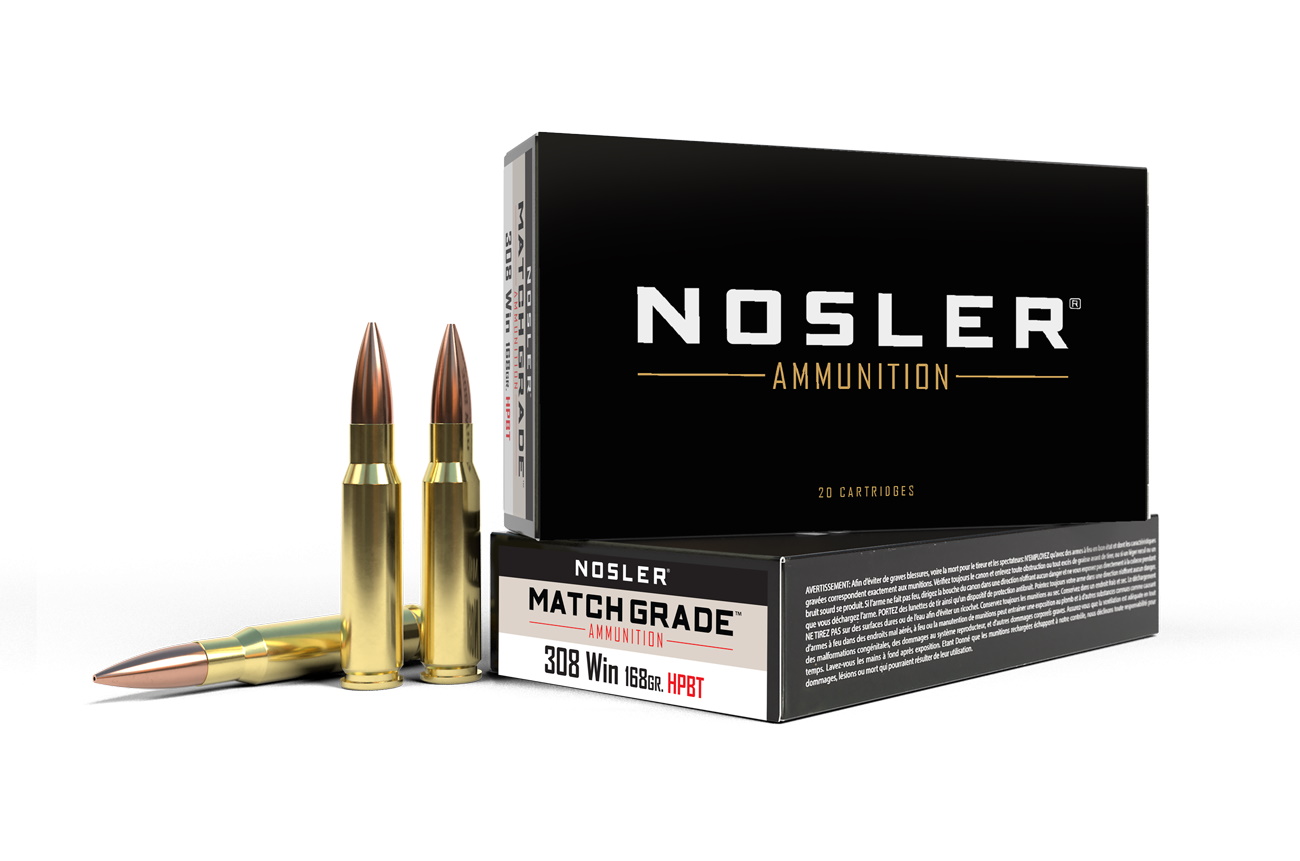 Патрон 308 Win Nosler Match Grade HPBT 10,9г 1/20 - фото 1