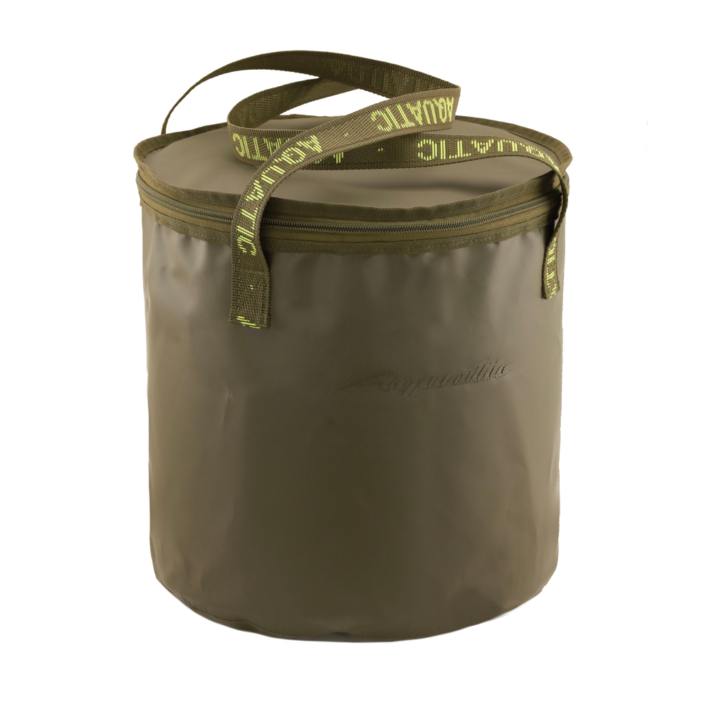 Ведро Aquatic В-04Х для замешивания корма герметичное с крышкой хаки - фото 1