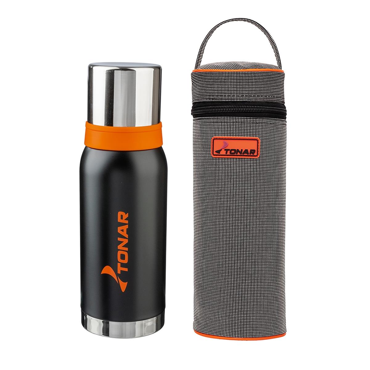 МП Термос (HS.TM-039C) 1000ML черный (2 крышки-кружки, чехол) TONAR - фото 1