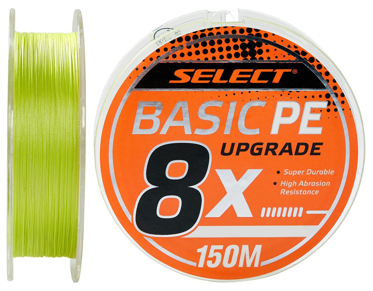 Шнур Select Basic PE X8 0,6 150м 12lb 5,5кг light green - фото 1
