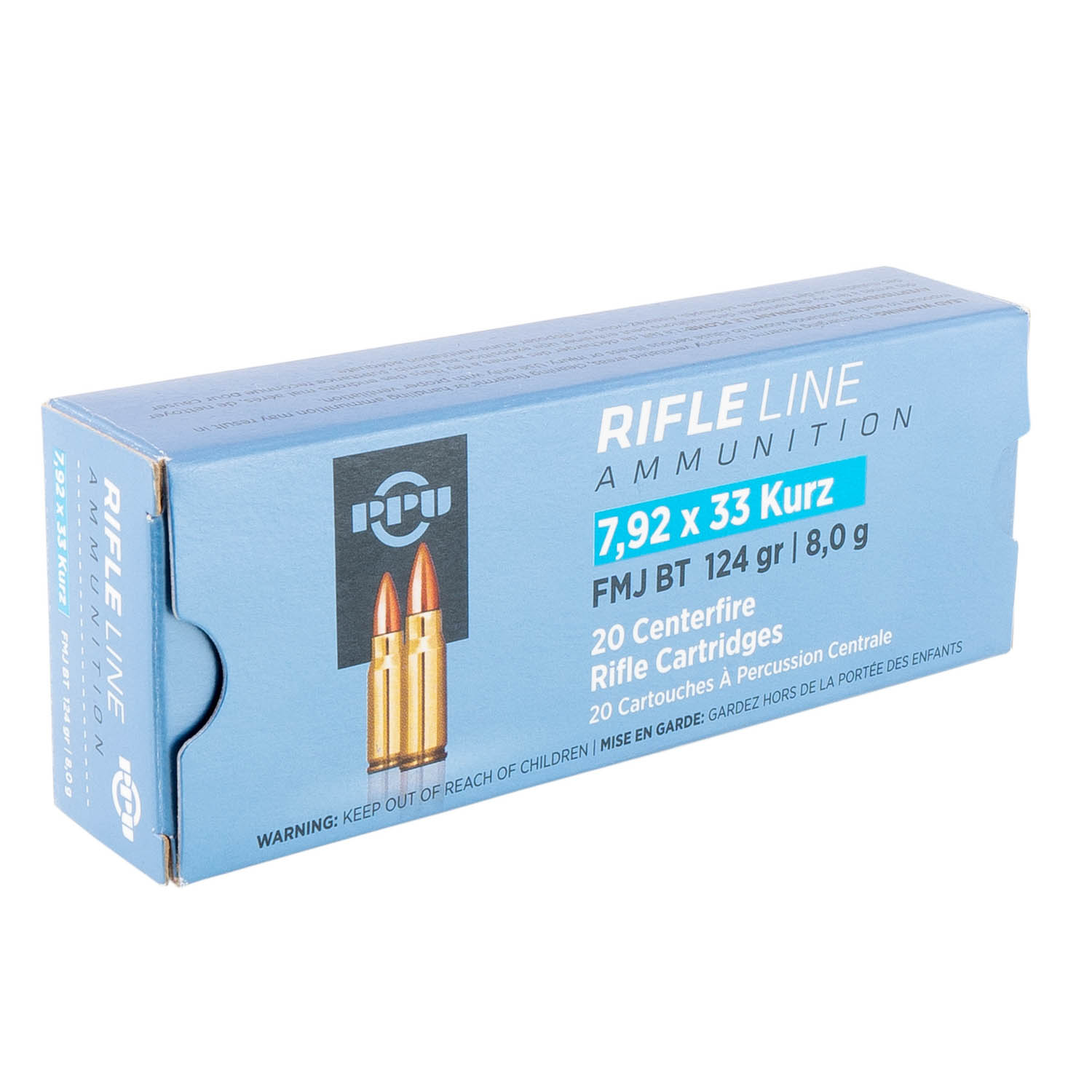 Патрон 7,92x33 PPU Kurz FMJ BT 8,0г