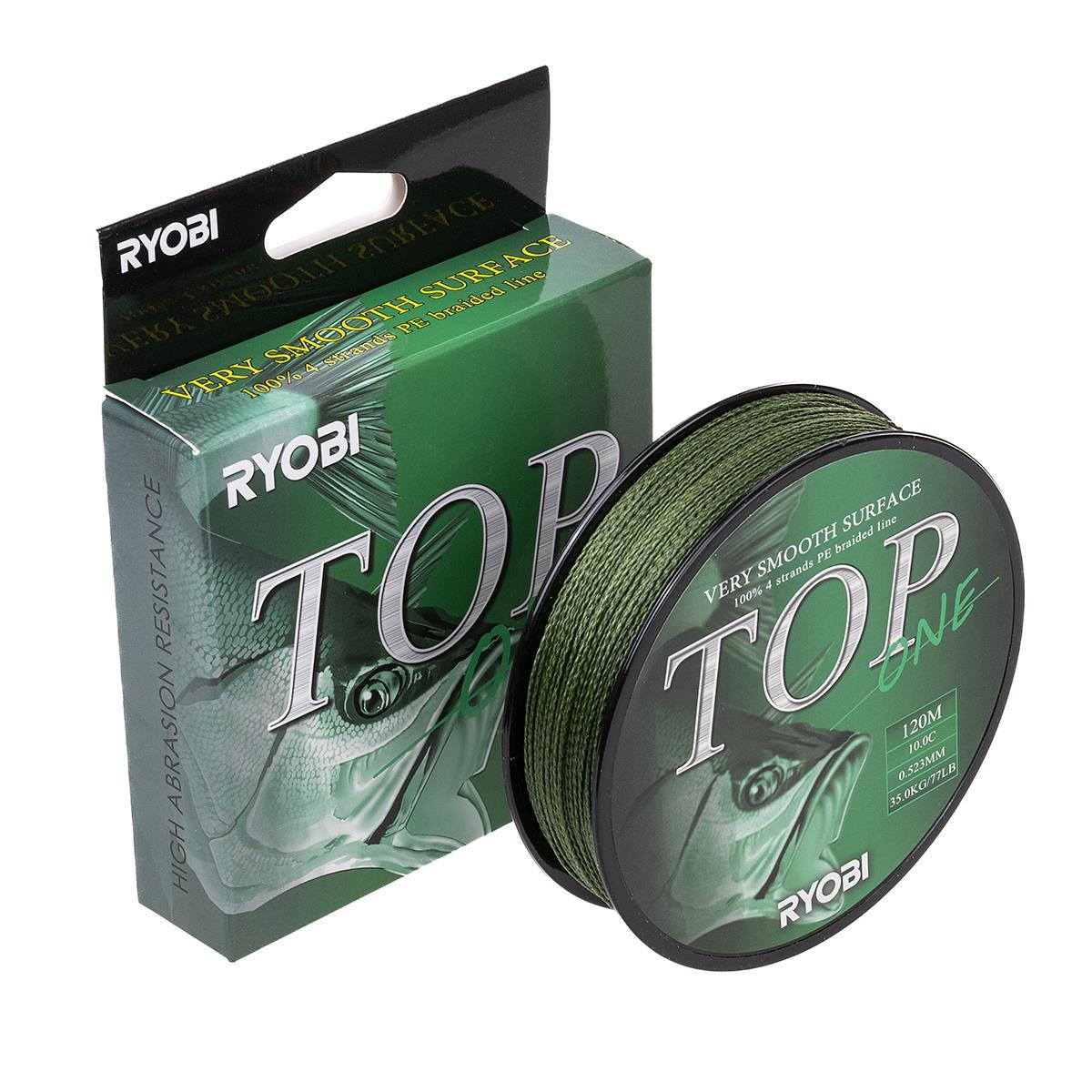 МП Шнур TOP PE4X-120M 10,0/d-0.523mm Dark green Ryobi - фото 1