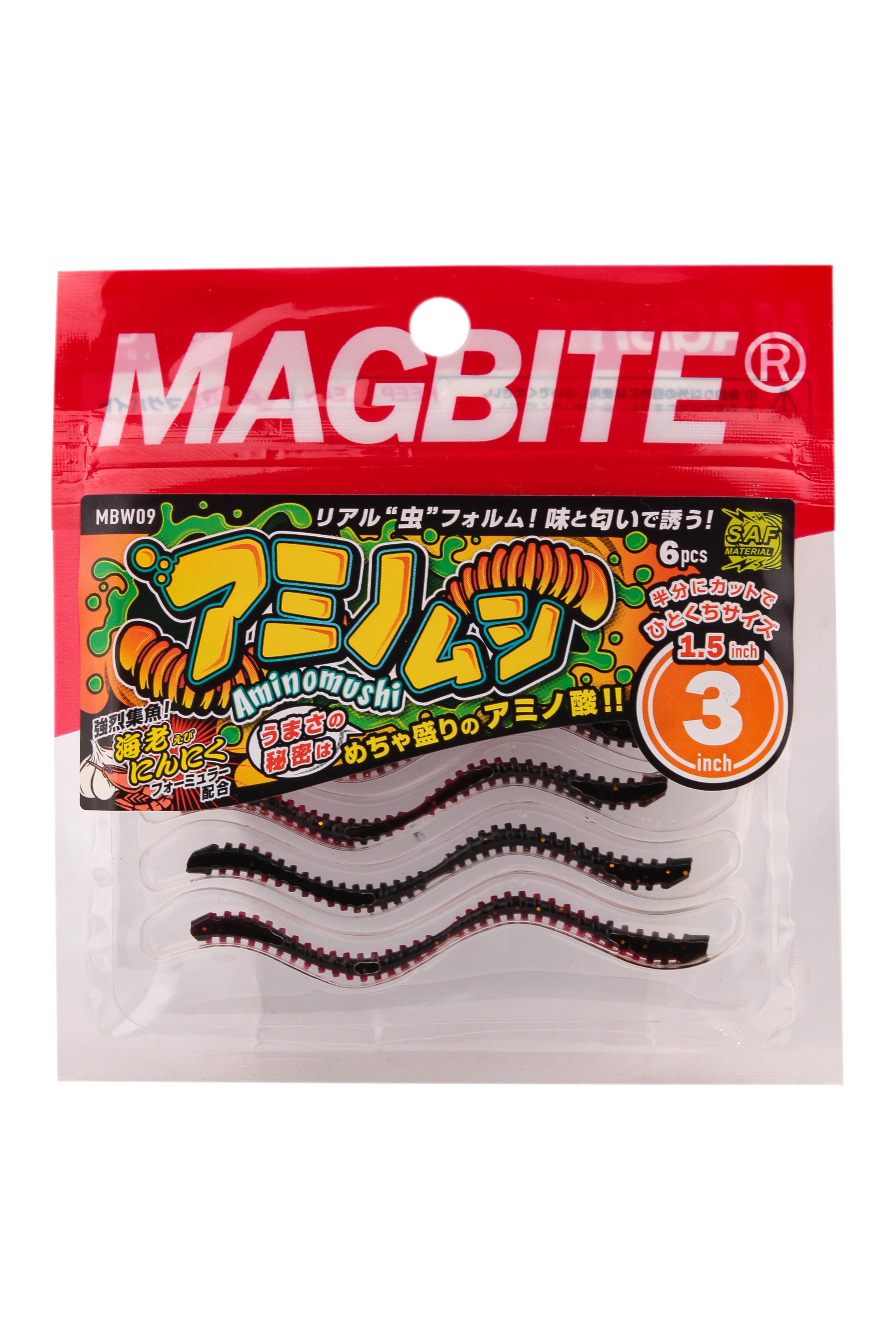 Приманка Magbite MBW09 Aminomushi 3,0" цв.26 - фото 1